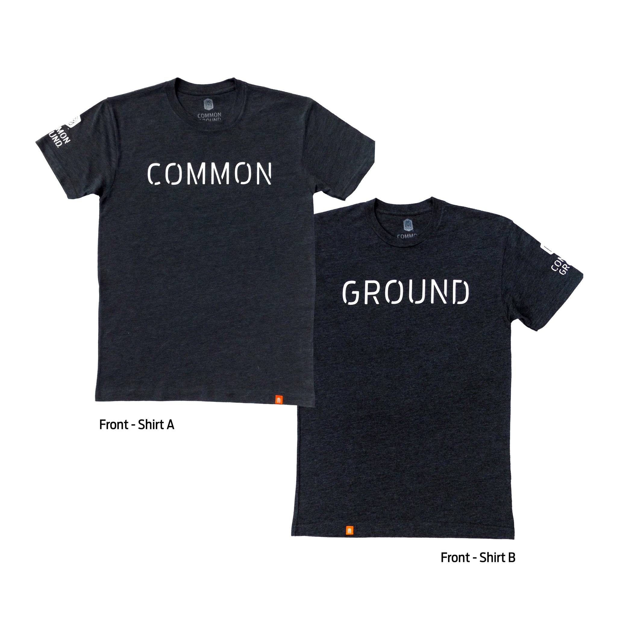 Charcoal - Common Ground T shirt Front View