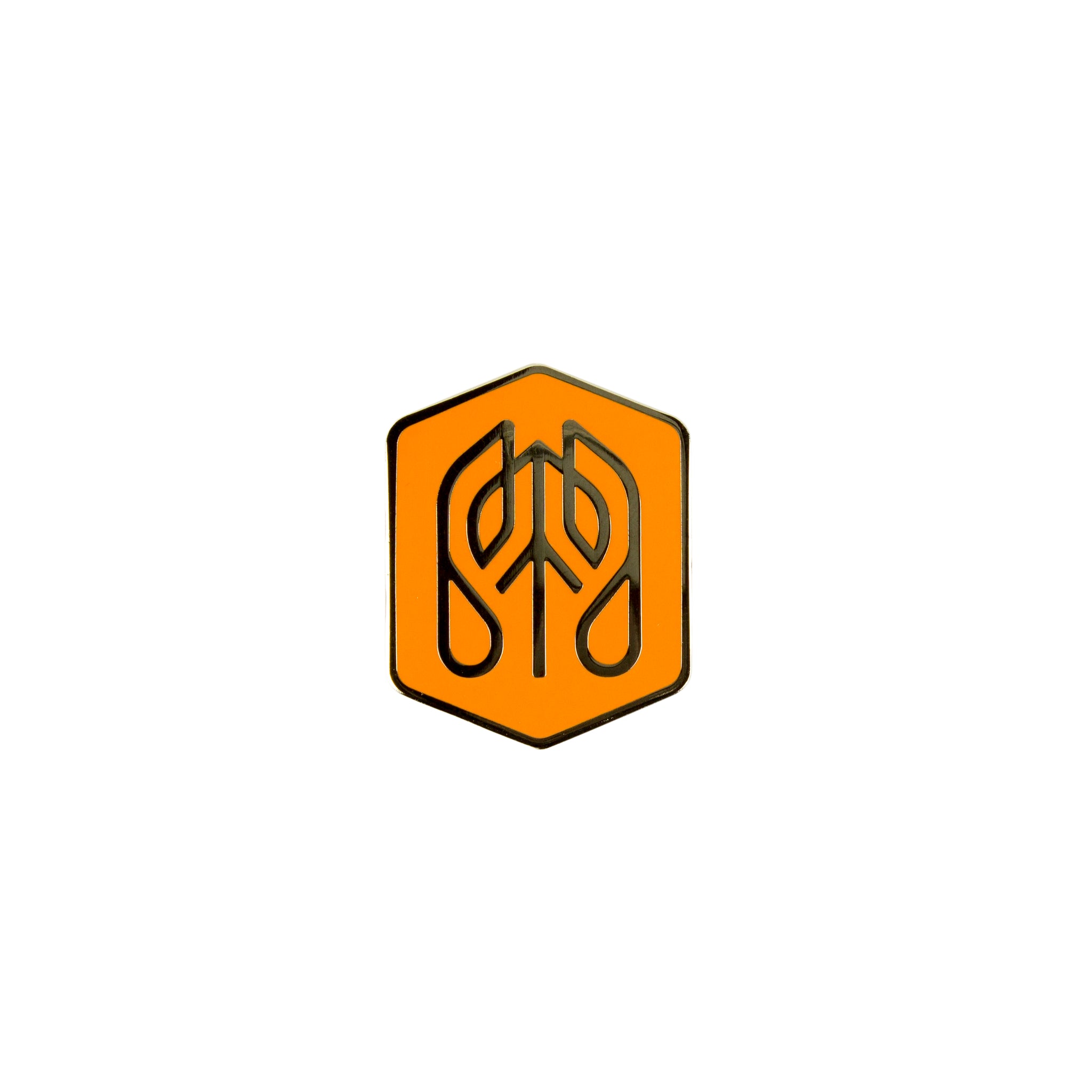 Vibrant_Orange - Common Ground Badge Pin Front View
