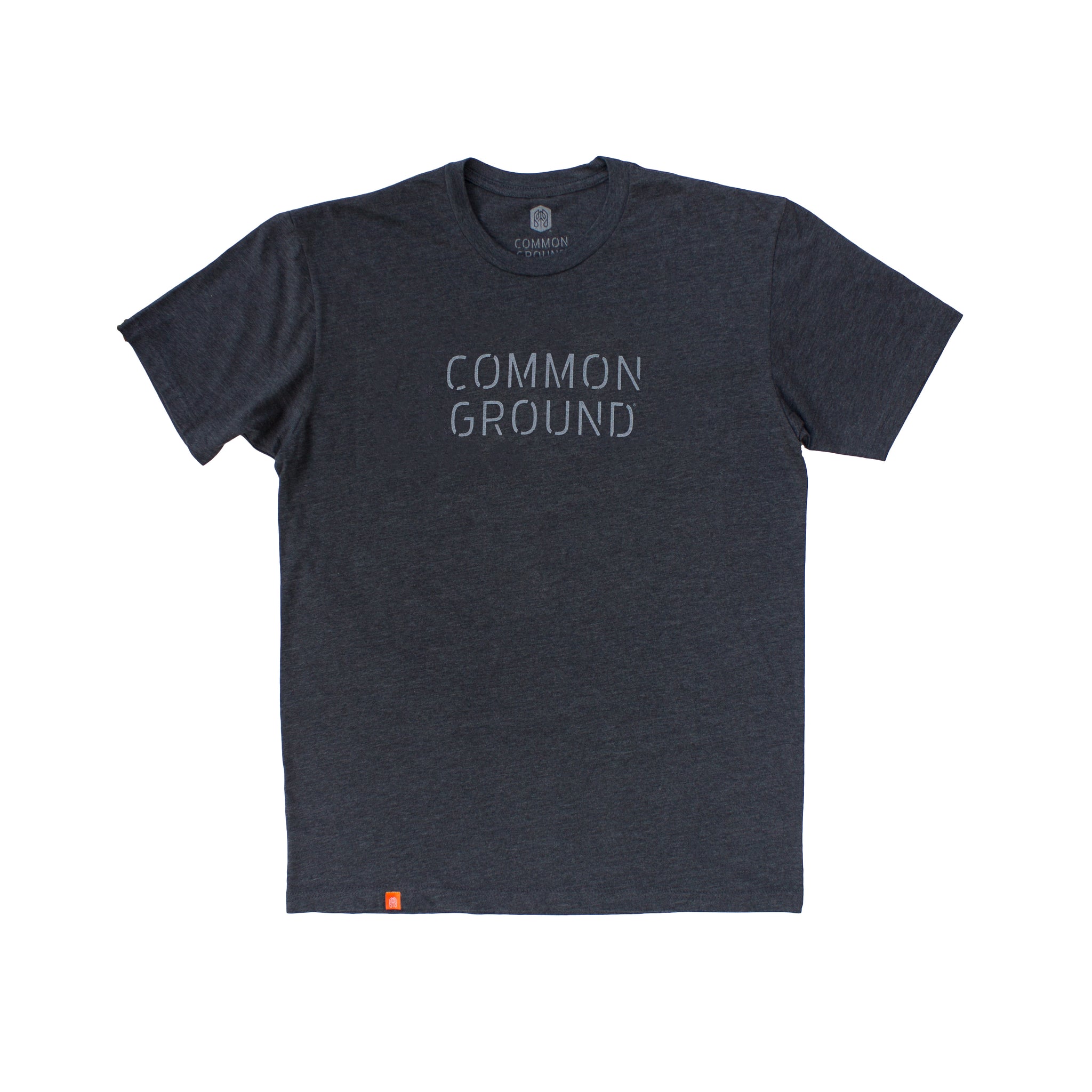 Charcoal - Common Ground T shirt Front View